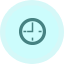 Clock icon highlighted