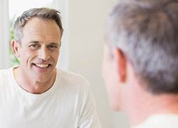 Older man in dental office