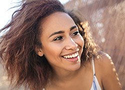 Young woman with aligned smile