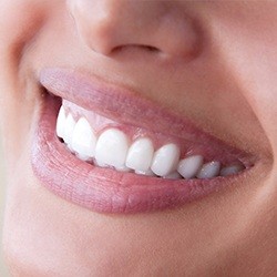 Closeup of healthy teeth and gums