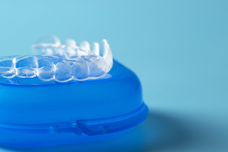 a clear aligner and protective case